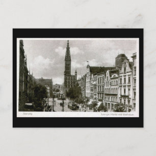Old Postcard, Gdansk/Danzig - Lange Markt Postcard