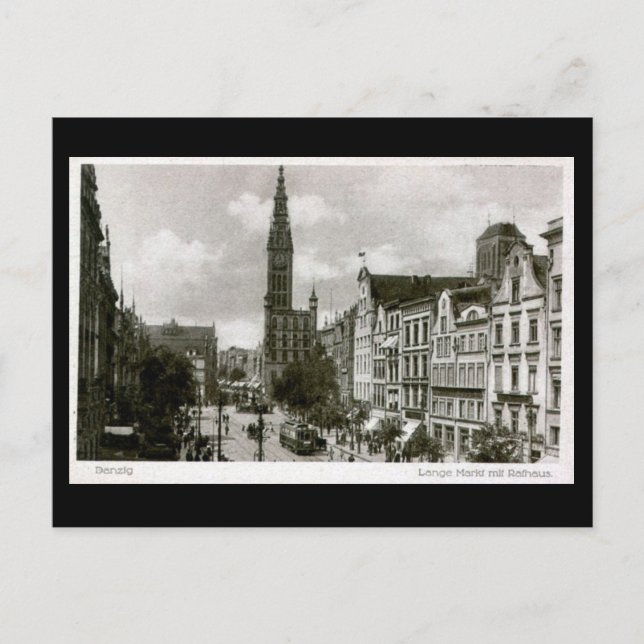 Old Postcard, Gdansk/Danzig - Lange Markt Postcard (Front)