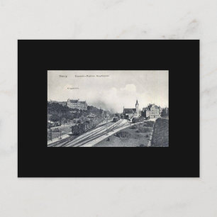 Old Postcard, Gdansk/Danzig - Railway Station Postcard
