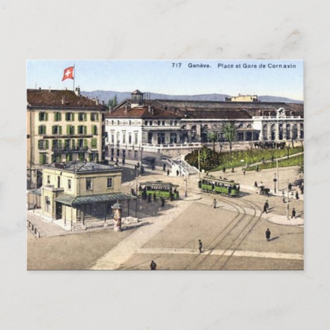 Old Postcard - Geneva, Switzerland (Front)
