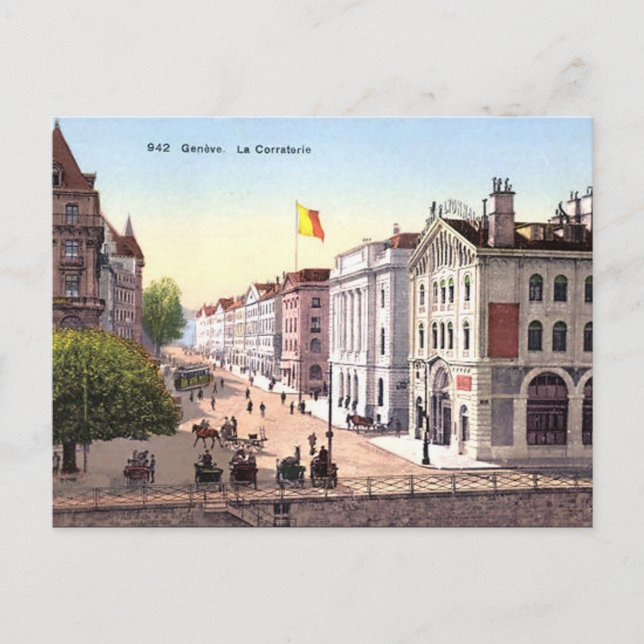 Old Postcard - Geneva, Switzerland (Front)