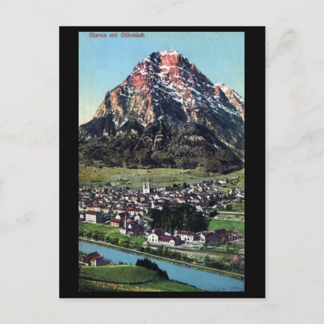 Old Postcard - Glarus, Switzerland (Front)