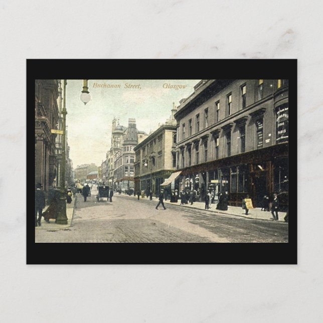 Old Postcard, Glasgow, Buchanan Street Postcard (Front)