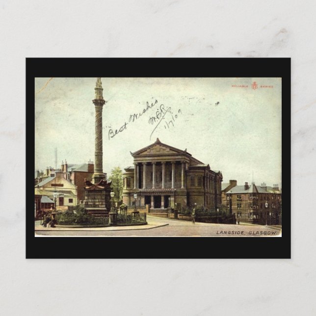 Old Postcard, Glasgow, Langside Postcard (Front)