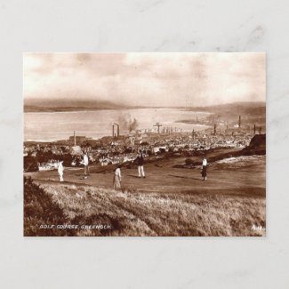 Old Postcard - Golf Course, Greenock, Scotland