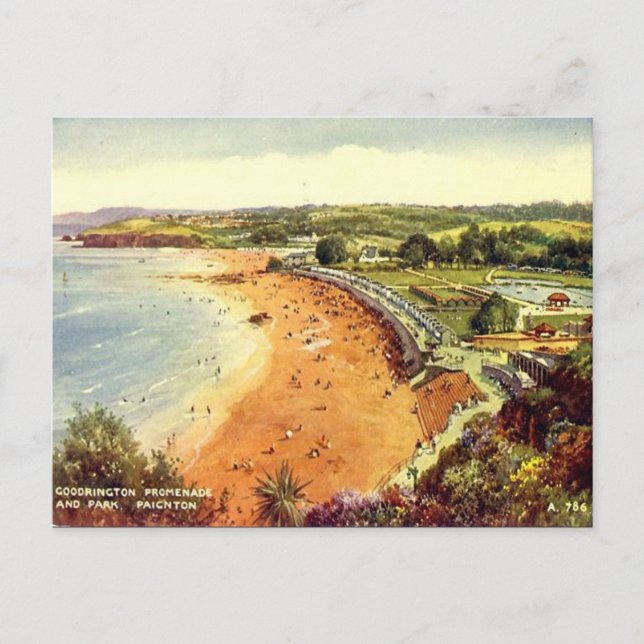 Old Postcard - Goodrington, Paignton, Devon (Front)