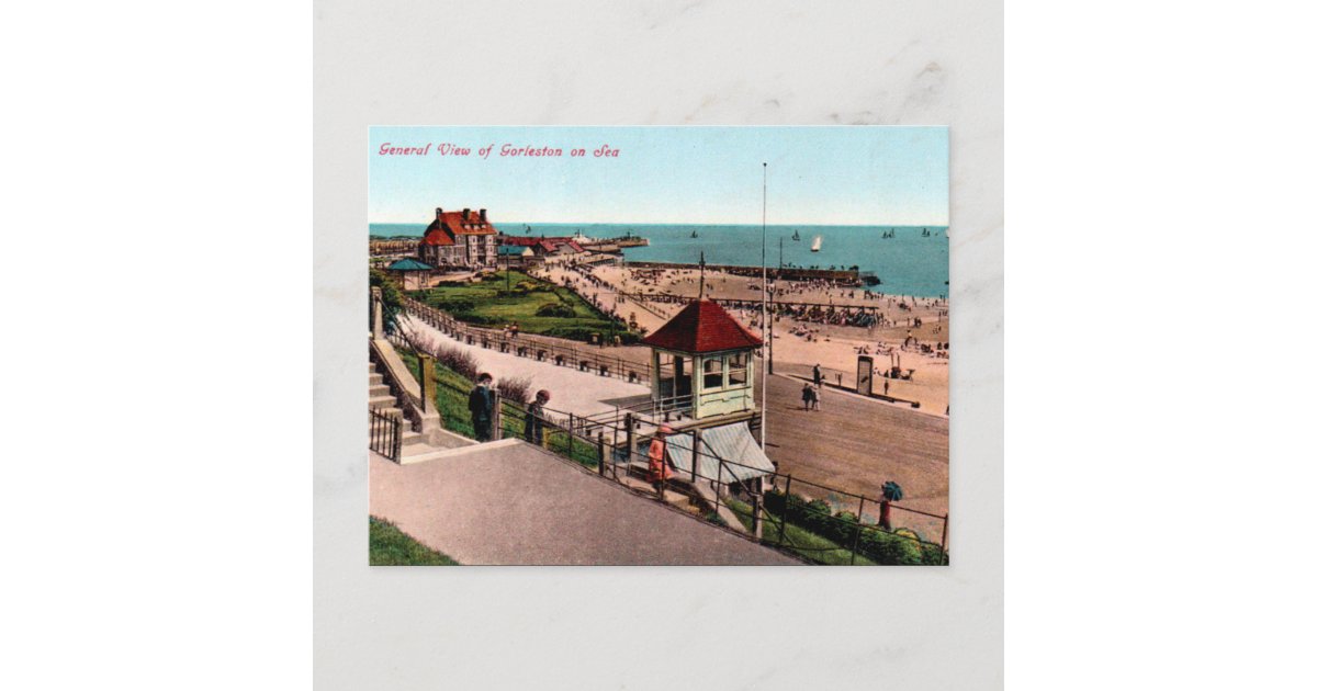 Old Postcard GorlestononSea, Norfolk Zazzle