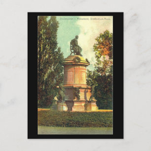 Old Postcard, Gower Memorial, Stratford-upon-Avon Postcard