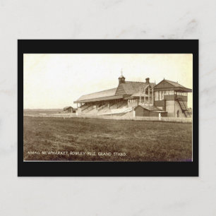 Old Postcard - Grandstand, Newmarket Racecourse