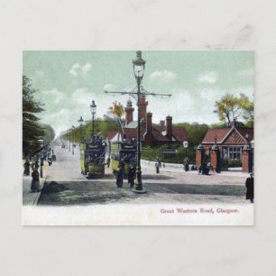 Old Postcard - Great Western Rd, Glasgow