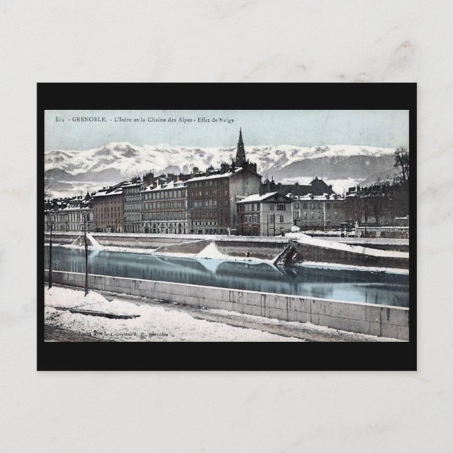 Old Postcard - Grenoble, France (Front)