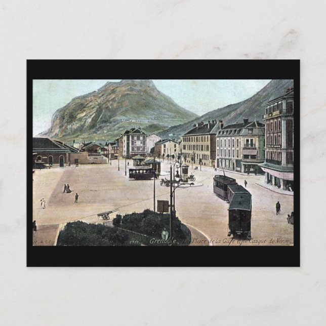 Old Postcard - Grenoble, France (Front)