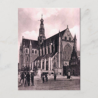 Old Postcard - Groote Kerk, Haarlem, Netherlands