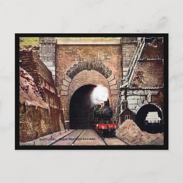 Old Postcard - GWR - Box Tunnel (Front)