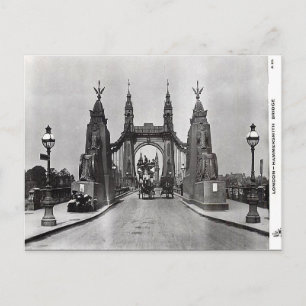 Old Postcard - Hammersmith Bridge, London