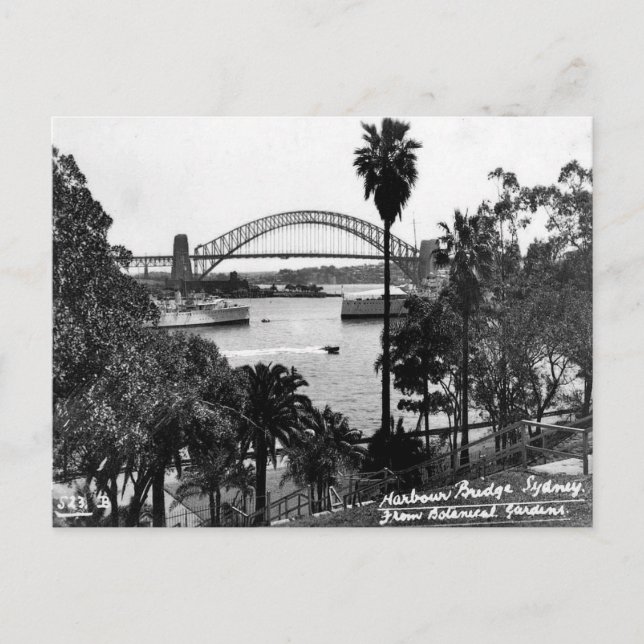 Old Postcard - Harbour Bridge, Sydney, NSW (Front)