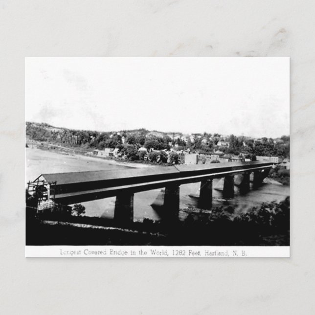 Old Postcard - Hartland, New Brunswick (Front)