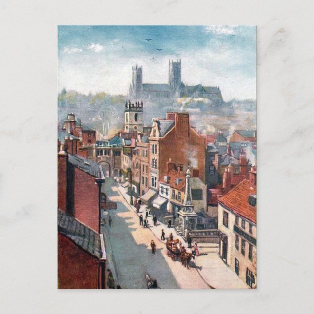 Old Postcard - High St, Lincoln (Front)