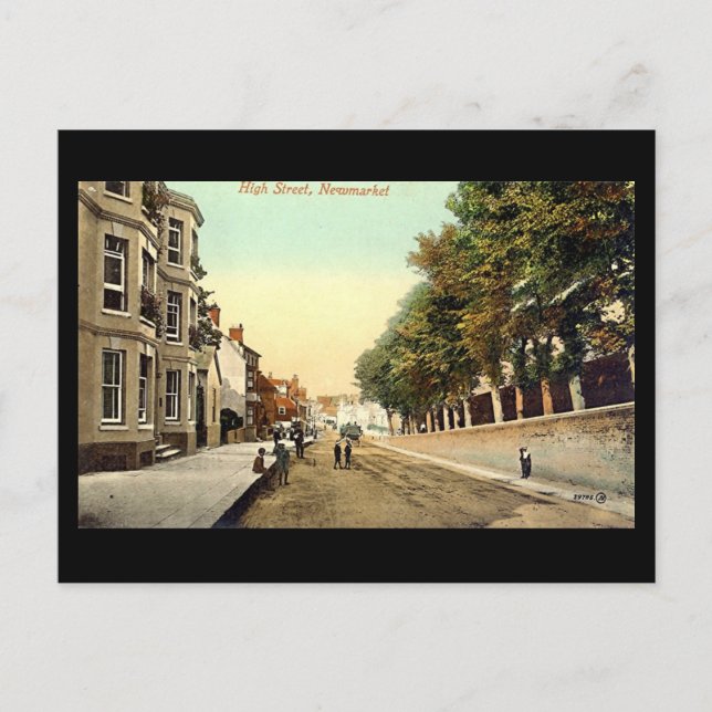 Old Postcard - High St, Newmarket, Suffolk (Front)