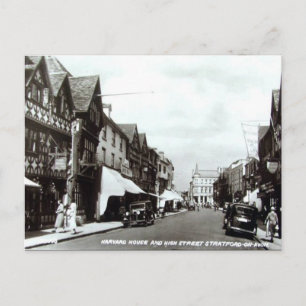 Old Postcard - High St, Stratford-upon-Avon, Warks