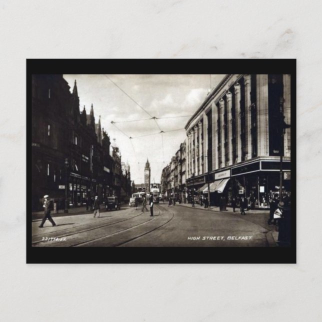 Old Postcard - High Street, Belfast (Front)