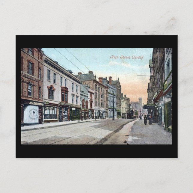 Old Postcard, High Street, Cardiff Postcard (Front)
