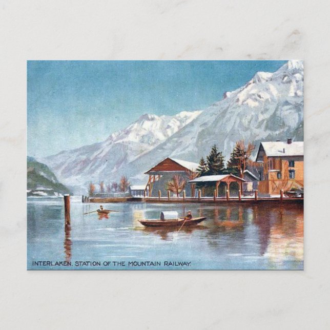 Old Postcard - Interlaken, Switzerland (Front)