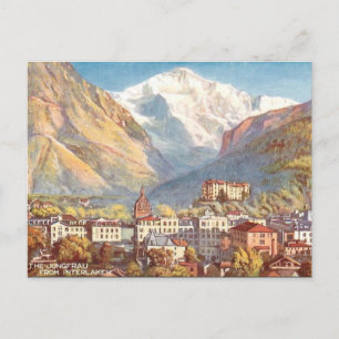Old Postcard - Jungfrau, Interlaken, Switzerland