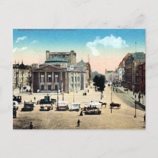 Old Postcard - Katowice, Poland (Front)
