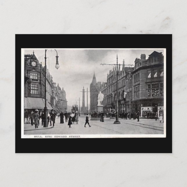 Old Postcard - King Edward St, Hull, Yorkshire (Front)