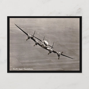 Old Postcard - KLM Super Constellation