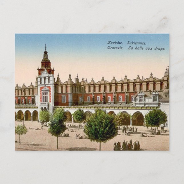 Old Postcard - Krakow, Poland (Front)