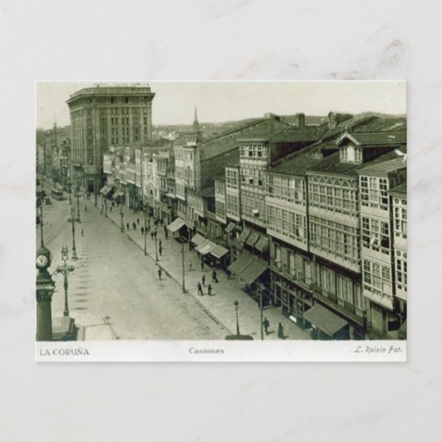 Old Postcard - La Coruna, Spain (Front)