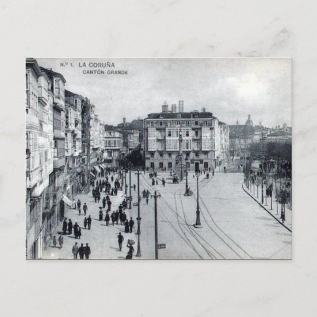 Old Postcard - La Coruna, Spain (Front)