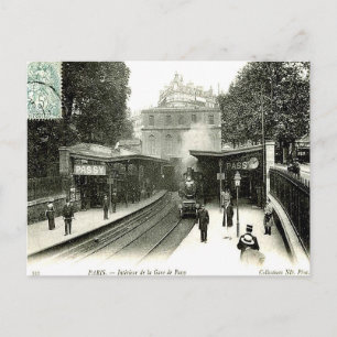 Old Postcard - La Gare de Passy, Paris