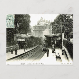 Old Postcard - La Gare de Passy, Paris