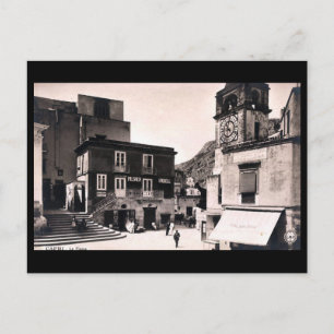 Old Postcard - La Piazza, Capri, Italy