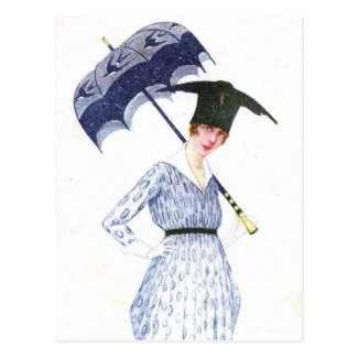 Old Postcard - Lady in a Hat