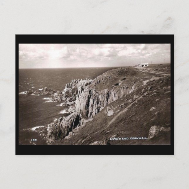 Old Postcard - Land's End, Cornwall (Front)