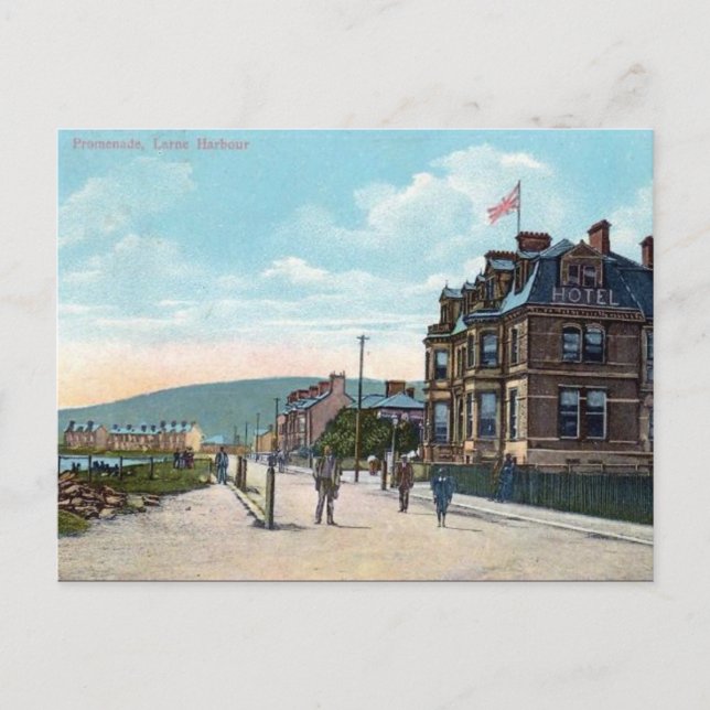 Old Postcard - Larne Harbour, Co Antrim (Front)
