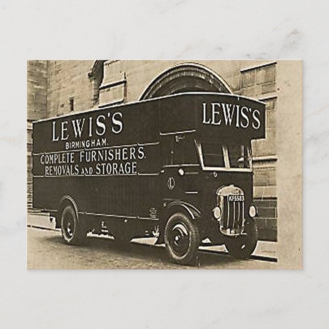 Old Postcard - Lewis's Delivery Lorry (Front)
