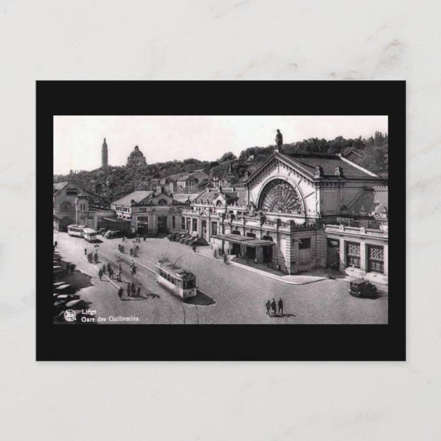 Old Postcard - Liege, Gare des Guillemins (Front)