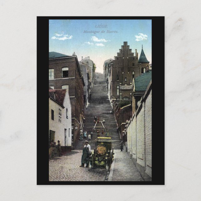 Old Postcard - Liege, Montaigne de Bueren (Front)