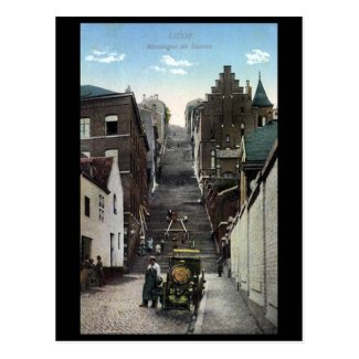 Old Postcard - Liege, Montaigne de Bueren