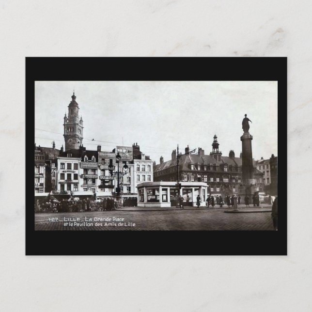 Old Postcard - Lille, La Grande Place (Front)