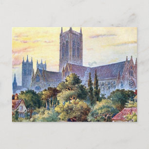 Old Postcard - Lincoln Cathedral
