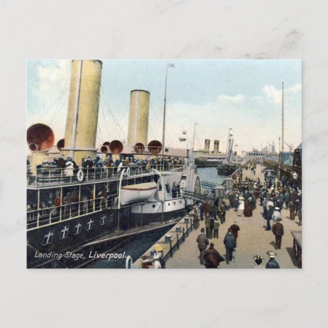 Old Postcard - Liverpool, Landing Stage (Front)