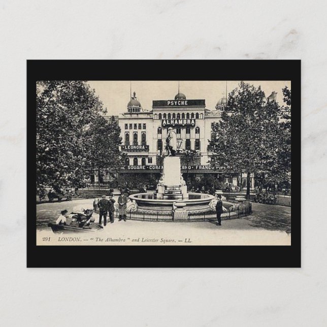 Old Postcard - London, Alhambra Theatre, Leicester (Front)