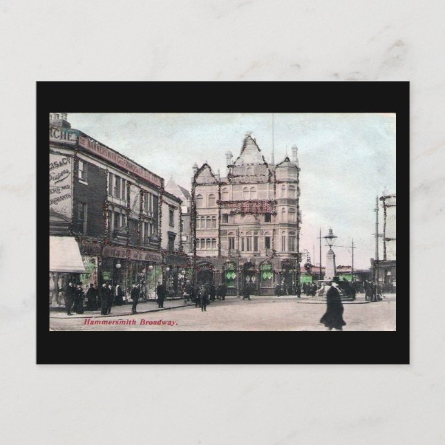 Old Postcard - London, Hammersmith Broadway in 190 (Front)