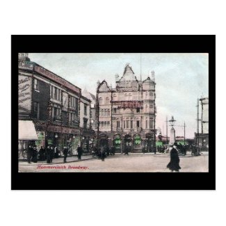 Old Postcard - London, Hammersmith Broadway in 1905